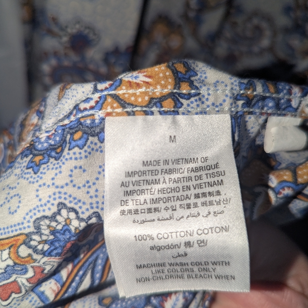 Men's Large Tasso Elba Button‎ Down Shirt - Picture 2 of 4
